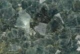 Green Cubic Fluorite Crystal Cluster on Quartz - China #160746-2